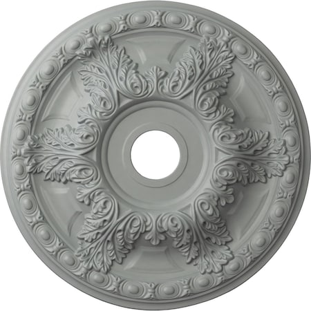 Ekena Millwork Granada Ceiling Medallion (Fits Canopies up to 7 1/8"), 23 3/8"OD x 3 5/8"ID x 2 1/2"P, Primed White CM23GA